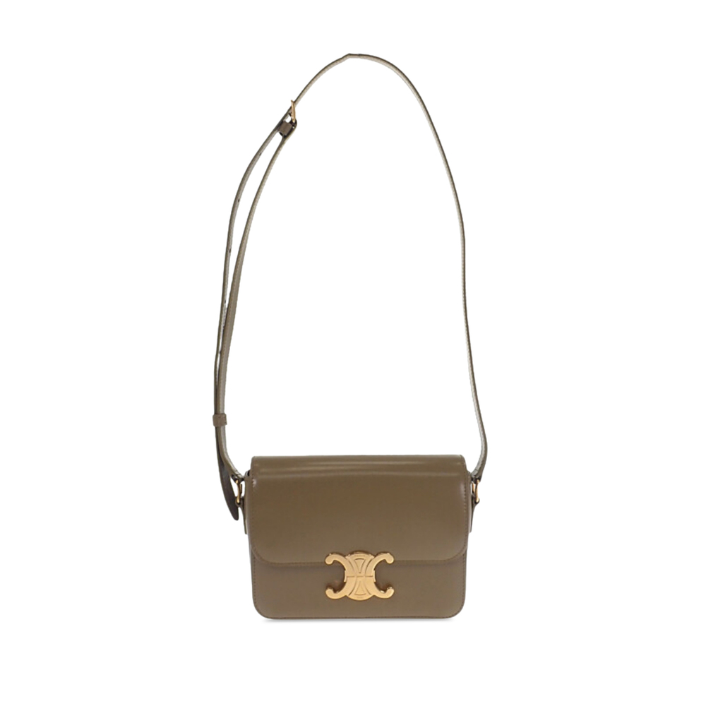 Pre-Loved Celine Teen Shiny Calfskin Triomphe Crossbody